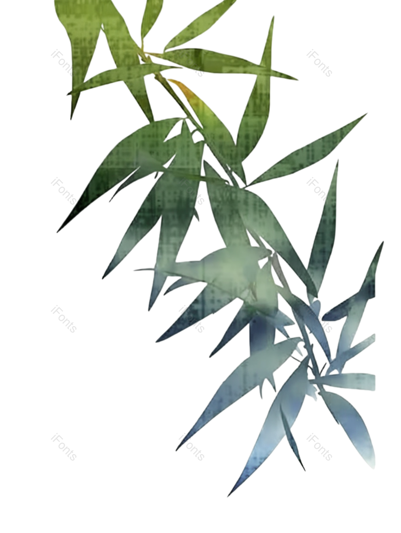 叶子图片,纹理元素,水墨PNG,元素免抠素材